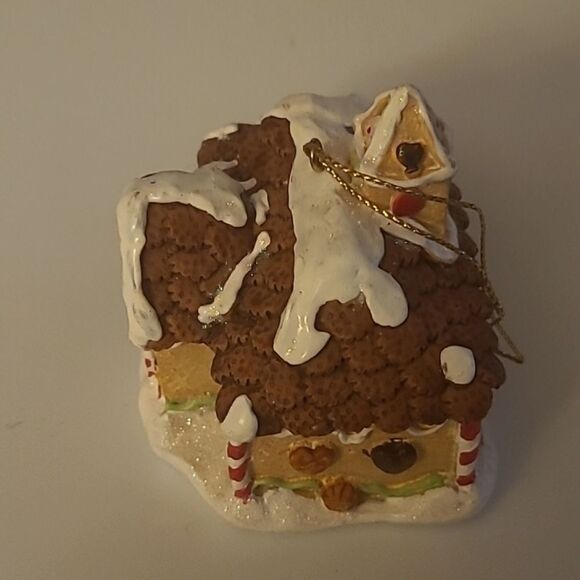 Ceramic Gingerbread House  Ornament - Picture 4 of 6